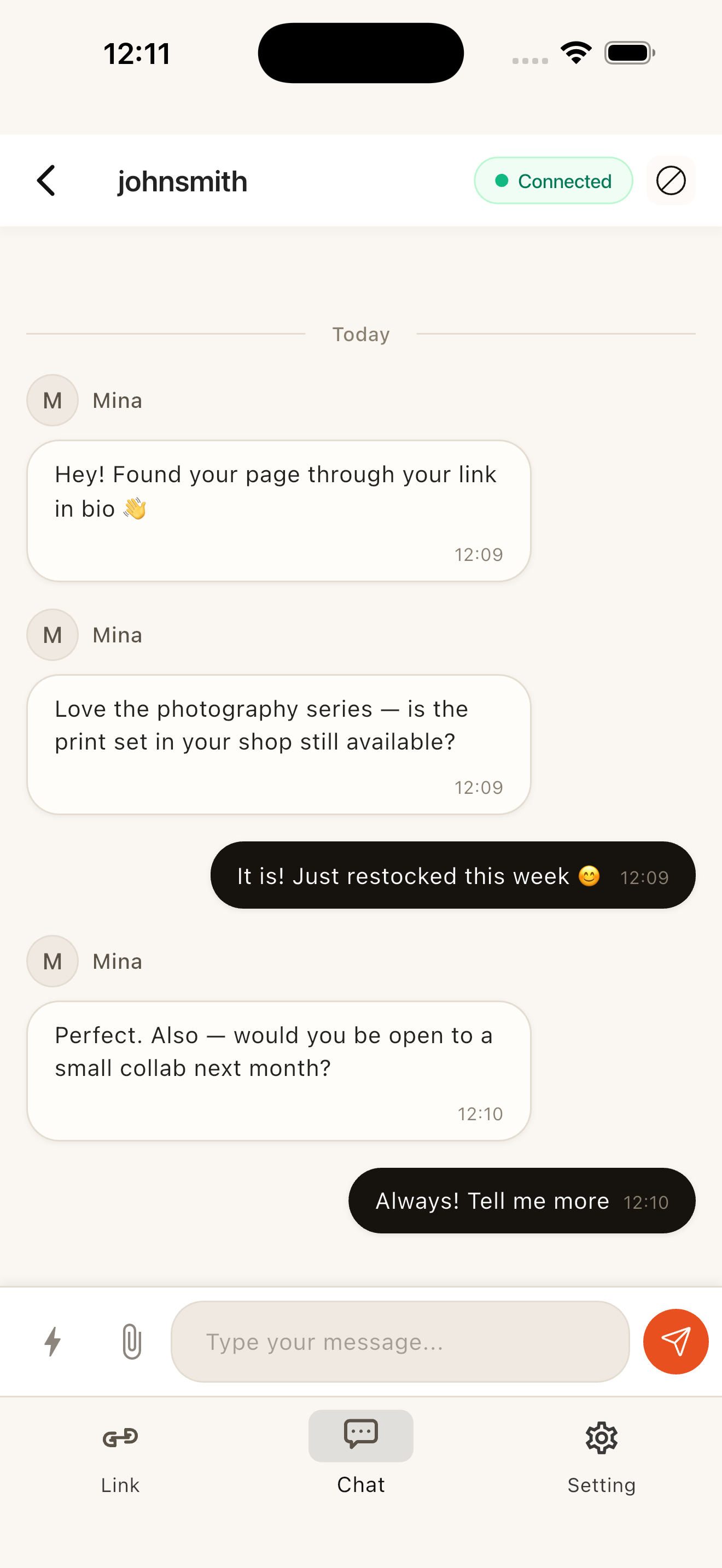 Chat from anywhere