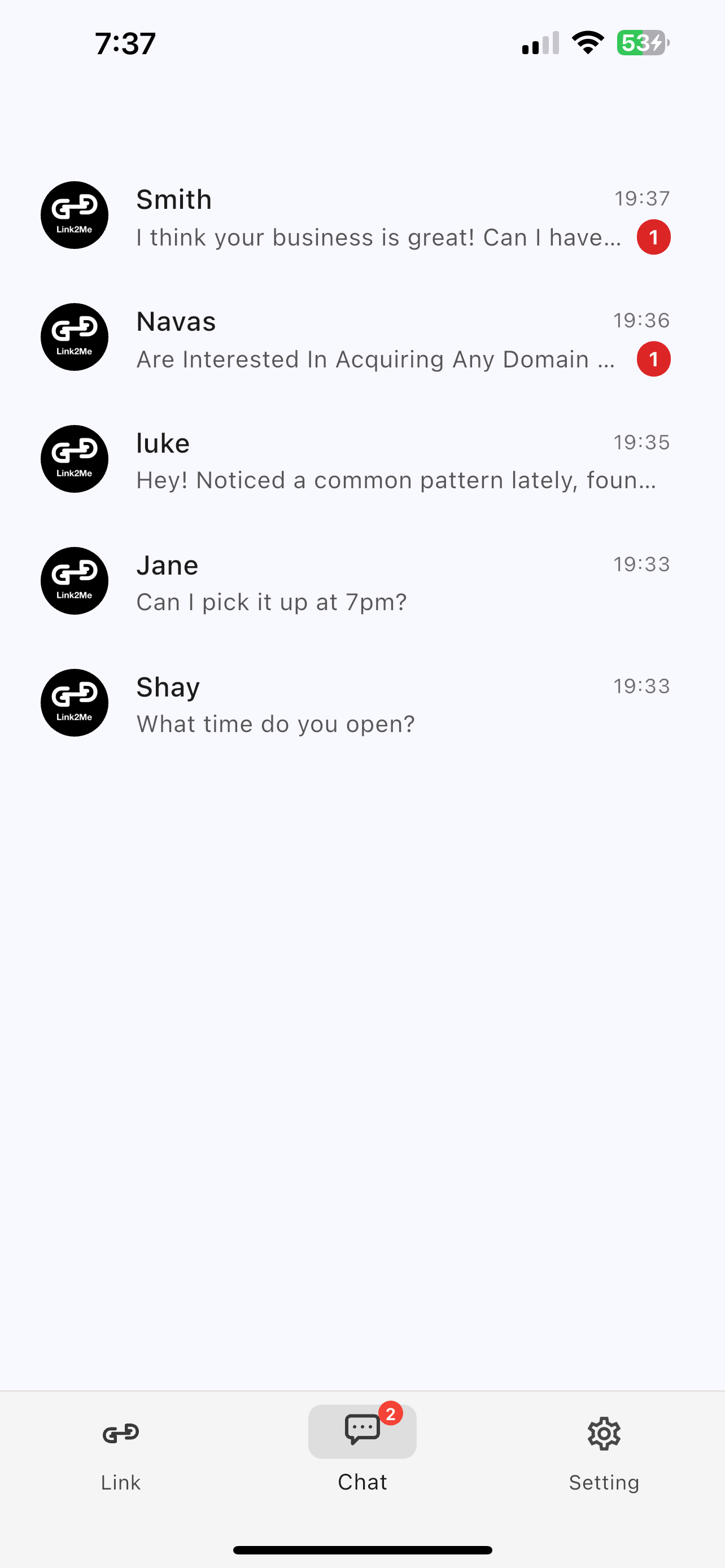 Link2Me App Preview