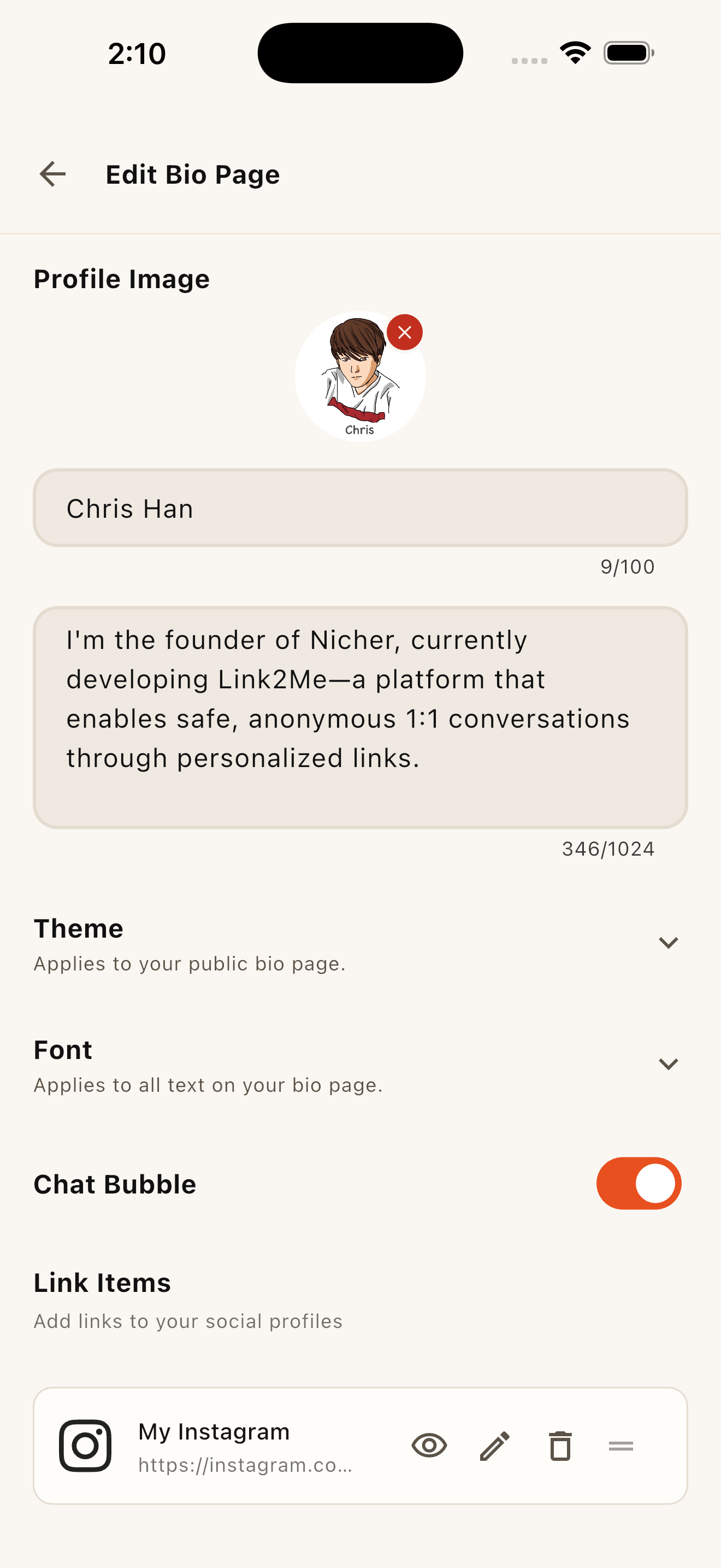 Create your page